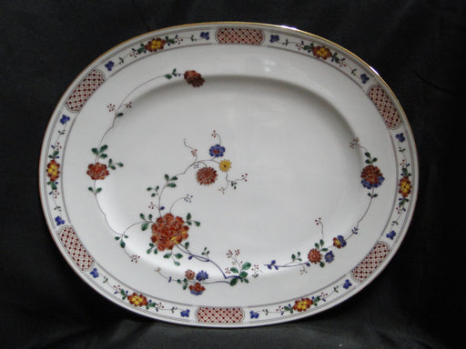 Noritake Nanking, 2860, Rust Flowers: Oval Serving Platter, 13 5/8" x 11 1/4"