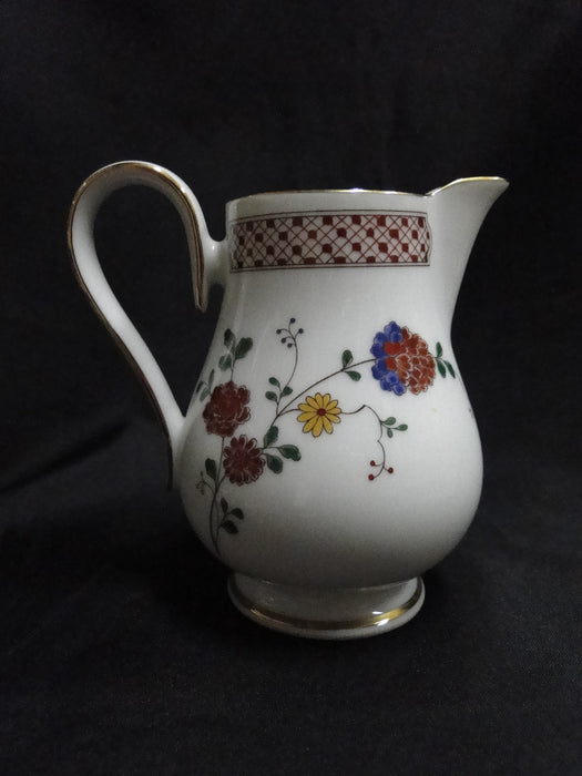 Noritake Nanking, 2860, Rust Flowers: Creamer / Cream Pitcher, 4 1/4" Tall