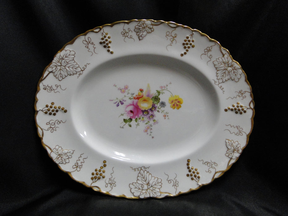 Royal Crown Derby Vine, Florals: Oval Serving Platter, 11 3/4" x 9 1/2"