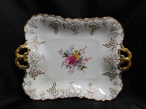 Royal Crown Derby Vine, Florals: Tray w/ Handles, 11 1/4", Med Discoloration