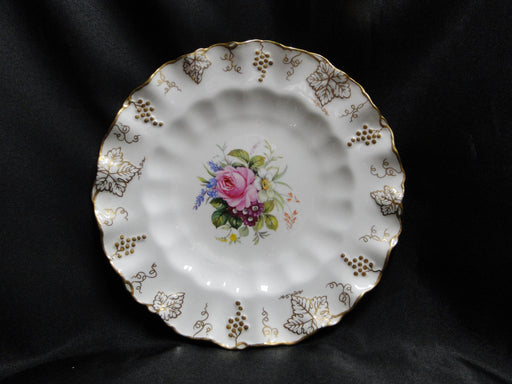 Royal Crown Derby Vine, Florals: Sheffield Dessert Plate, 8 3/4" Garnett Crazing