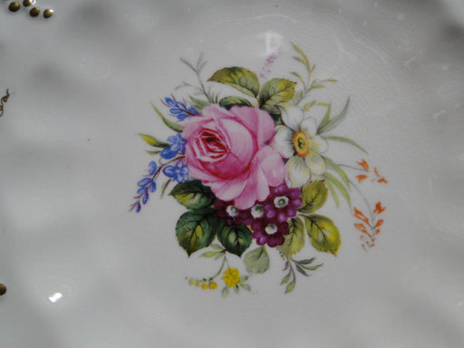 Royal Crown Derby Vine, Florals: Sheffield Dessert Plate, 8 3/4" Garnett Crazing