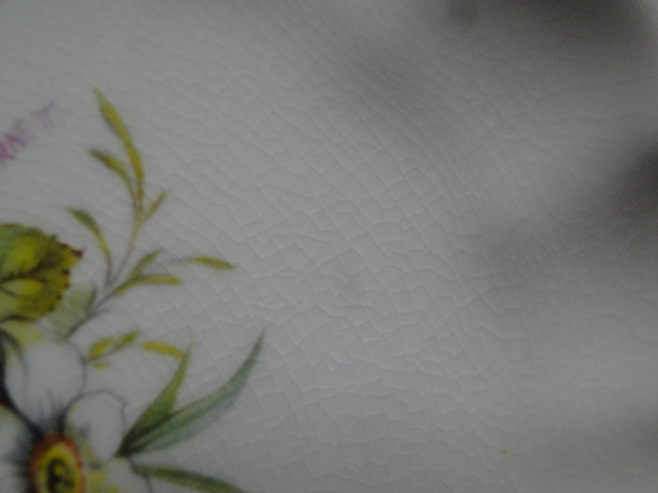Royal Crown Derby Vine, Florals: Sheffield Dessert Plate, 8 3/4" Garnett Crazing