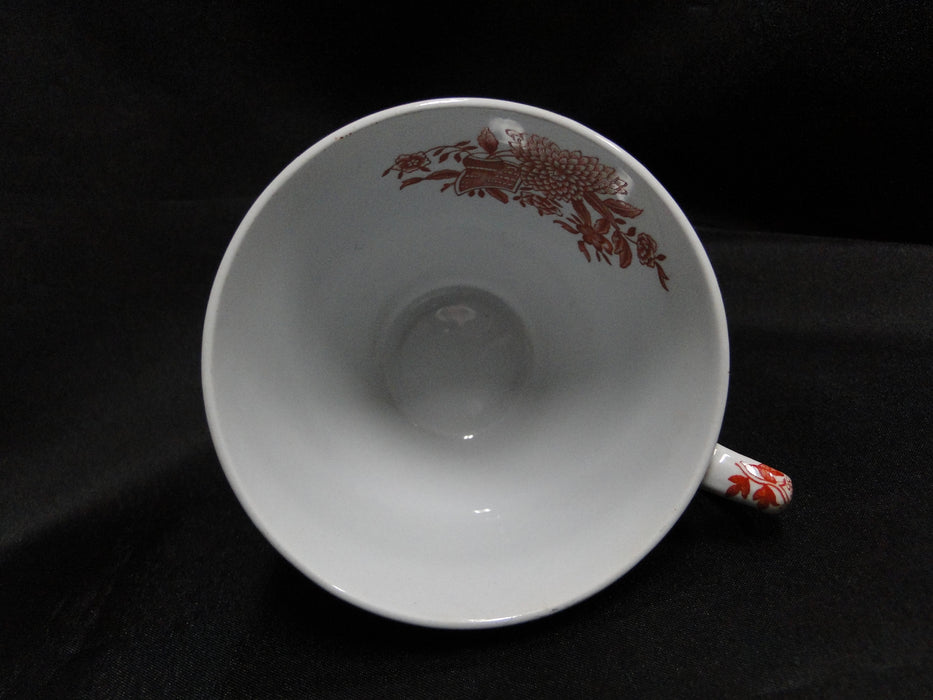 Spode Fitzhugh Red, Flowers: Cup & Saucer Set, 2 5/8", London Shape