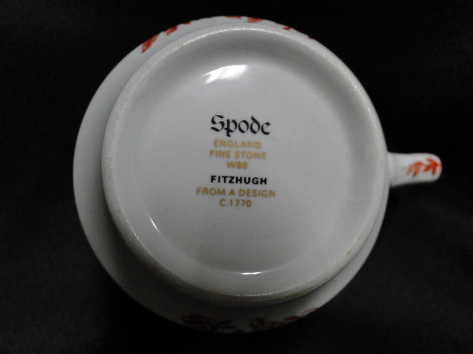 Spode Fitzhugh Red, Flowers: Cup & Saucer Set, 2 5/8", London Shape
