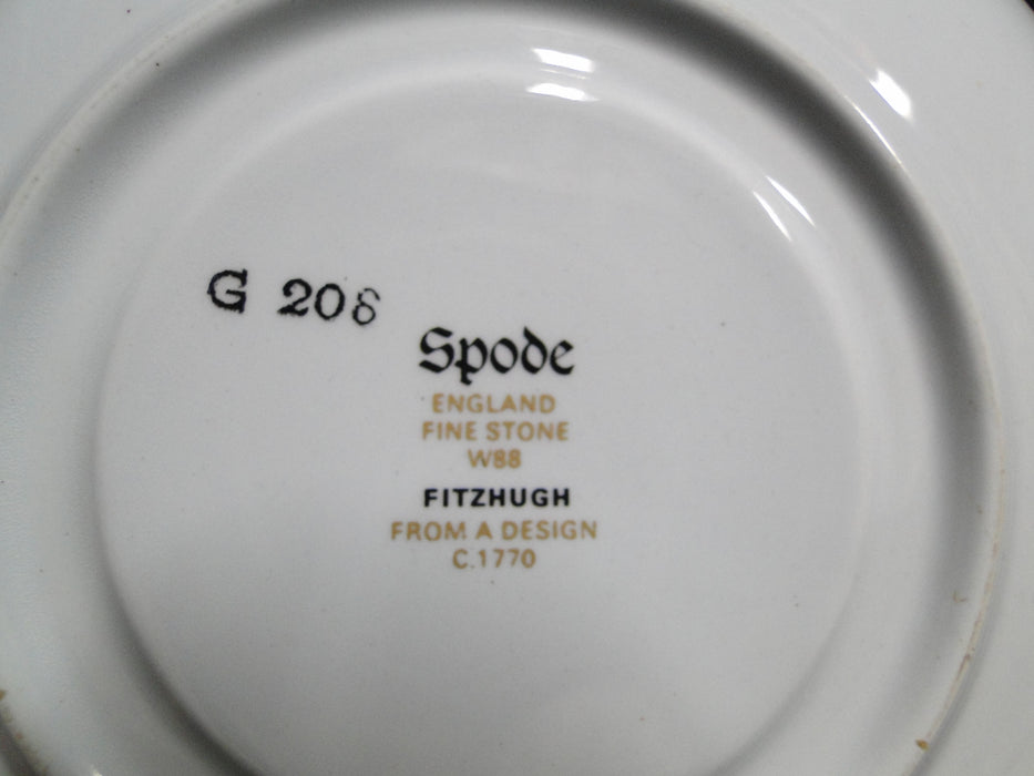 Spode Fitzhugh Red, Flowers: Cup & Saucer Set, 2 5/8", London Shape