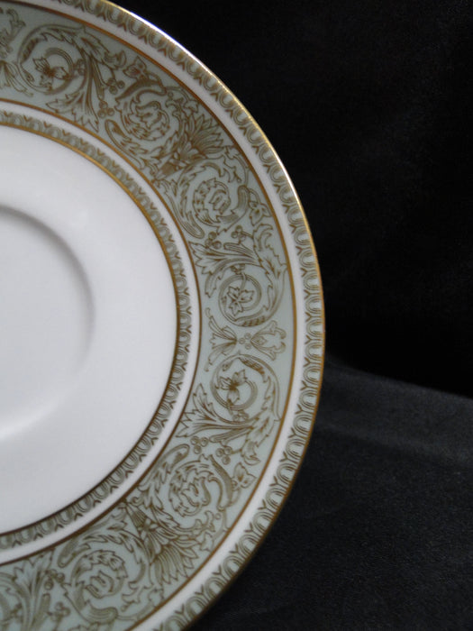 Royal Doulton English Renaissance, Green Scrolls: Cup & Saucer, 2 1/2", As Is