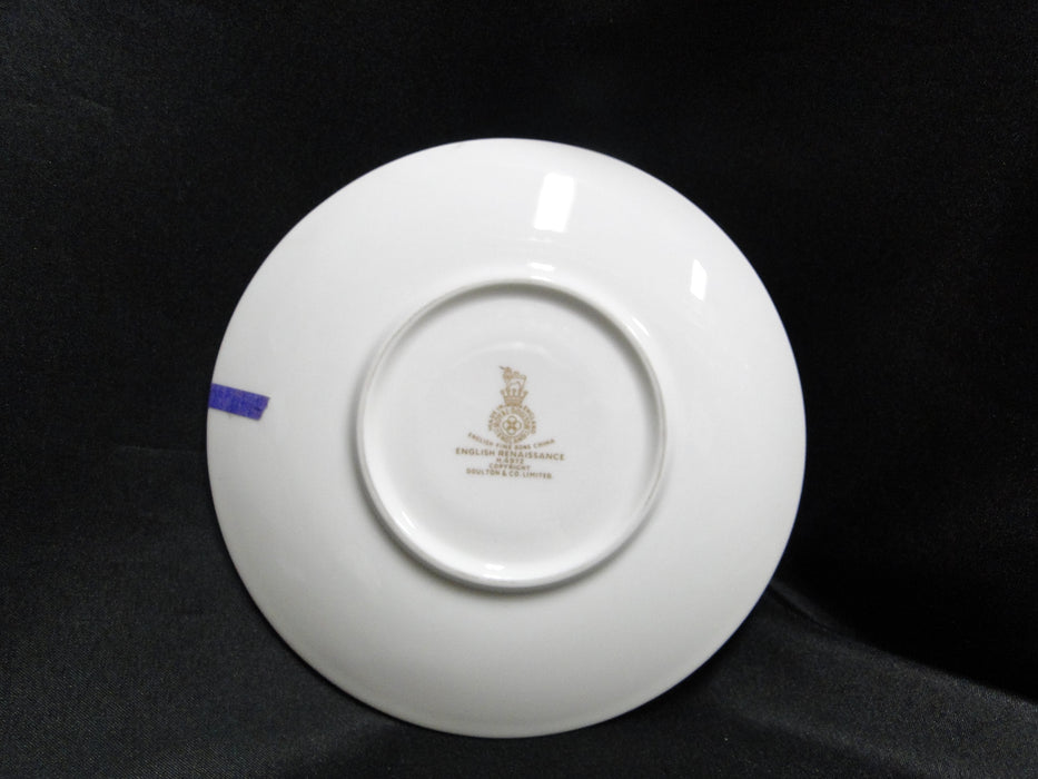 Royal Doulton English Renaissance, Green Scrolls: Cup & Saucer, 2 1/2", As Is