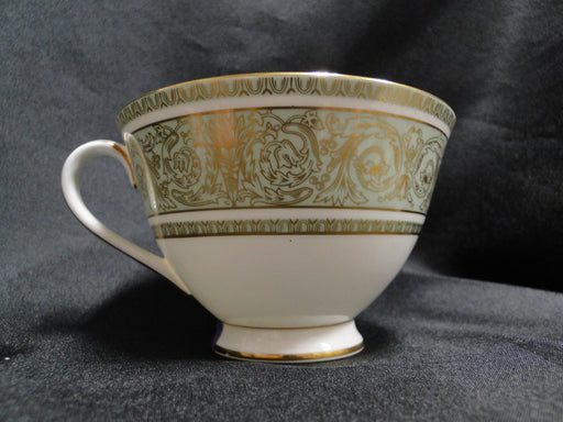 Royal Doulton English Renaissance, Green Scrolls: Cup & Saucer, 2 1/2", As Is