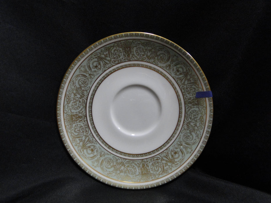 Royal Doulton English Renaissance, Green Scrolls: Cup & Saucer, 2 1/2", As Is