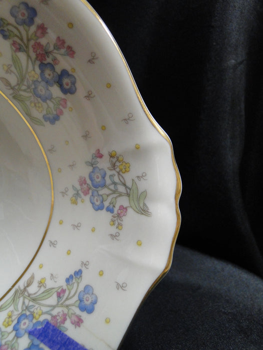 Syracuse Forget Me Not, Pink & Blue Floral, Gold: Serving Bowl, 10 3/4", As Is