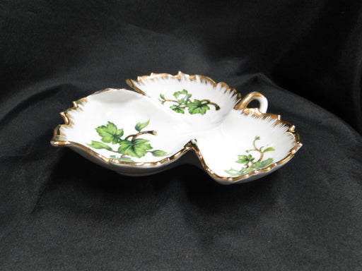 Kelvin Fine China: Three Part Divided Relish Dish Shaped Like a Leaf, 7 1/4"