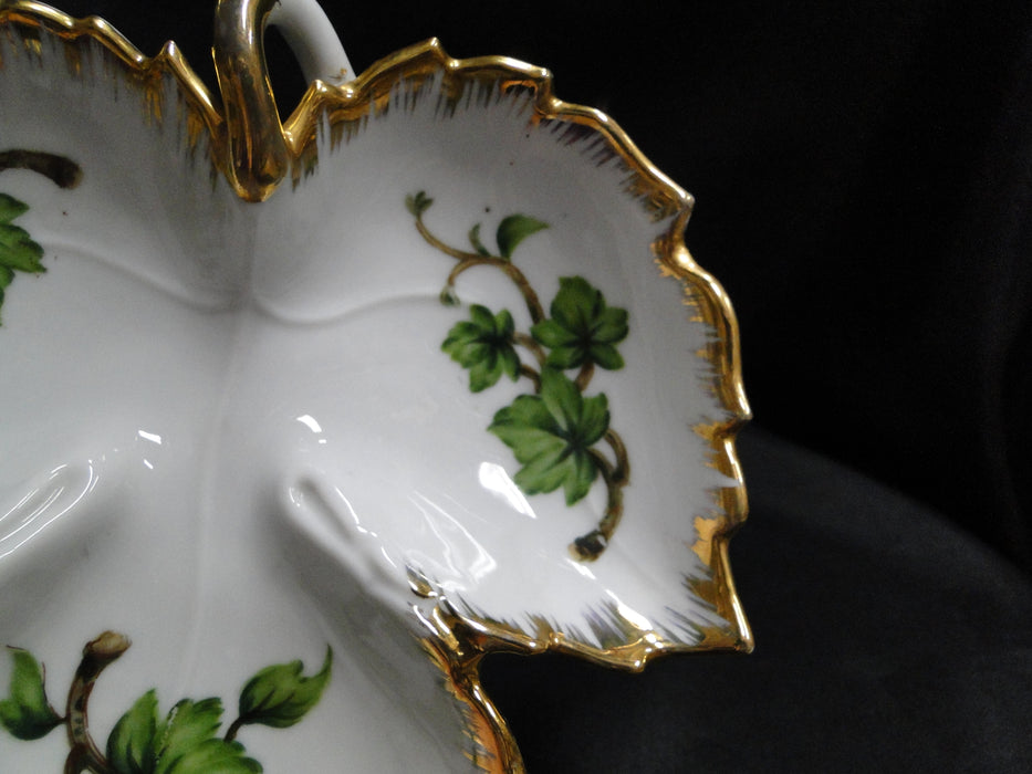 Kelvin Fine China: Three Part Divided Relish Dish Shaped Like a Leaf, 7 1/4"