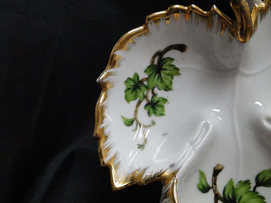 Kelvin Fine China: Three Part Divided Relish Dish Shaped Like a Leaf, 7 1/4"