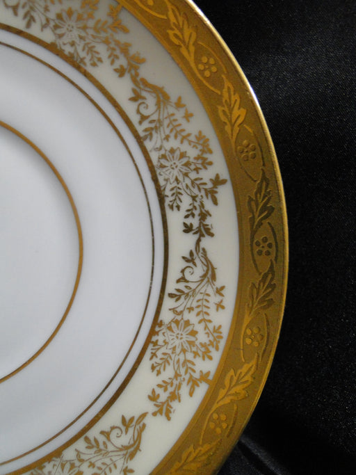 Heinrich Gold Encrusted, Gold Florals on Cream: 6 3/4" Cream Soup Saucer