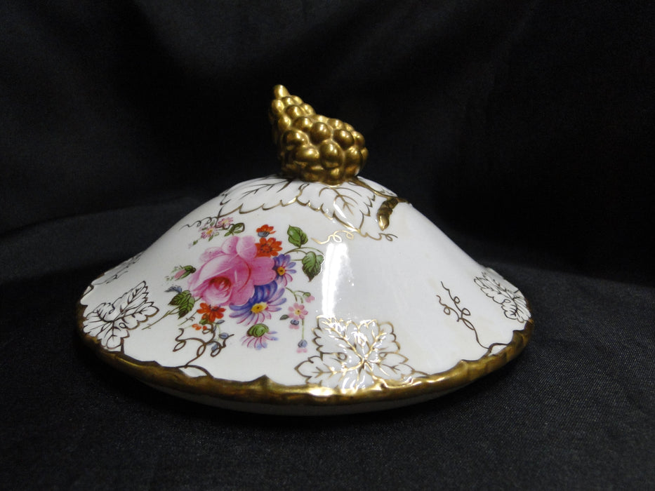 Royal Crown Derby Vine, Florals: Round Serving Bowl & Lid, As Is