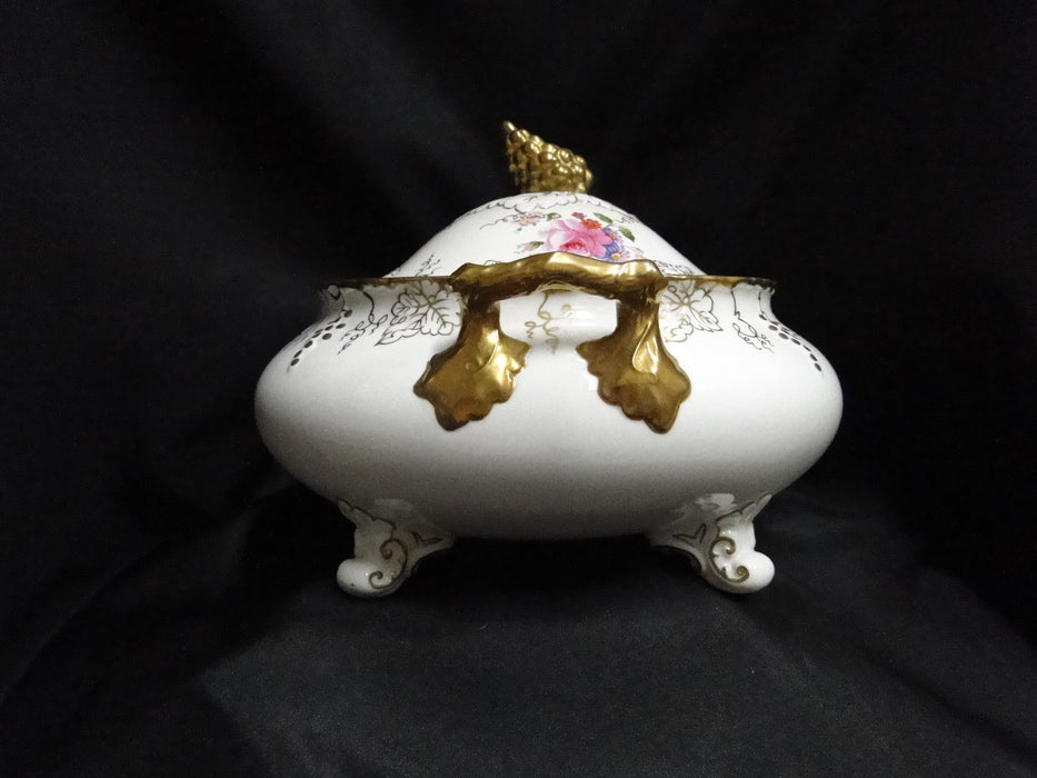 Royal Crown Derby Vine, Florals: Round Serving Bowl & Lid, As Is