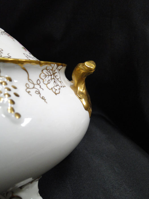 Royal Crown Derby Vine, Florals: Round Serving Bowl & Lid, As Is