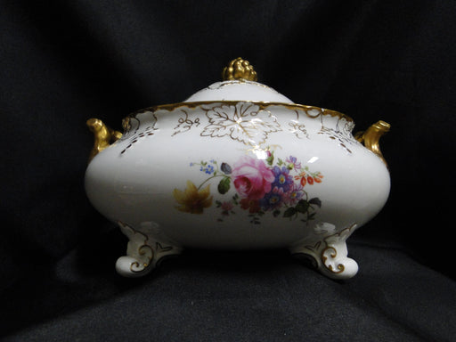Royal Crown Derby Vine, Florals: Round Serving Bowl & Lid, As Is