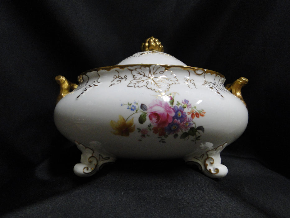 Royal Crown Derby Vine, Florals: Round Serving Bowl & Lid, As Is