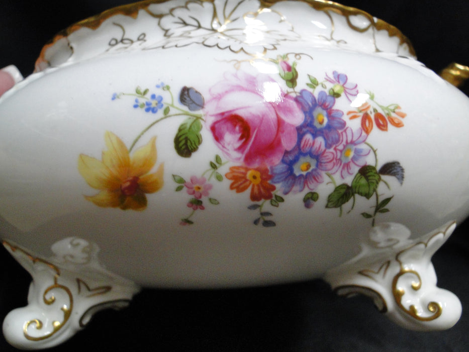 Royal Crown Derby Vine, Florals: Round Serving Bowl & Lid, As Is