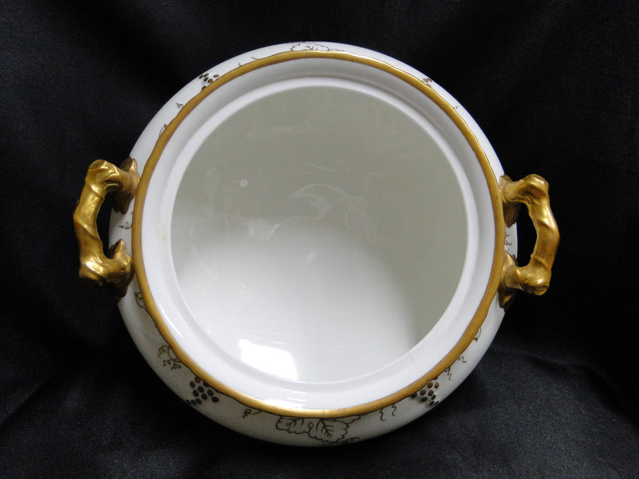 Royal Crown Derby Vine, Florals: Round Serving Bowl & Lid, As Is