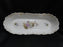 White w/ Multicolored Flowers, Gold Accents: Relish Dish, 12 1/2"