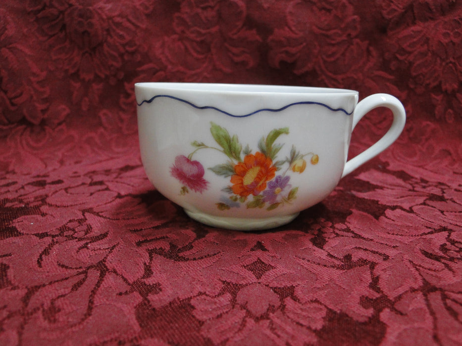 Krautheim/Franconia FR115, Floral w/ Blue Trim: Cup & Saucer Set (s)