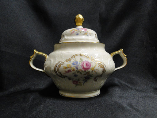 Rosenthal Heirloom, Ivory, Flowers: Sugar Bowl & Lid, 5 1/2" Tall