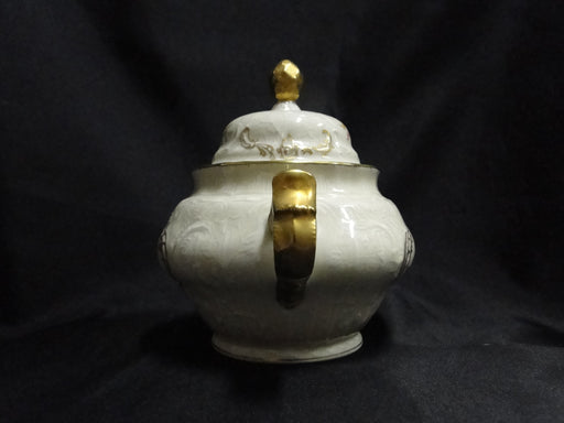 Rosenthal Heirloom, Ivory, Flowers: Sugar Bowl & Lid, 5 1/2" Tall