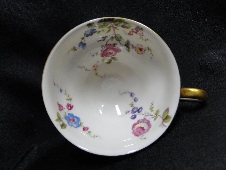 Castleton Sunnyvale, Multicolored Flowers: Cup & Saucer Set, 2 1/4", As Is