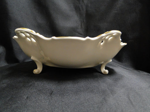 Rosenthal 282R, Ivory, Flowers, Pierced: Round Footed Bowl, 9" x 3" Tall