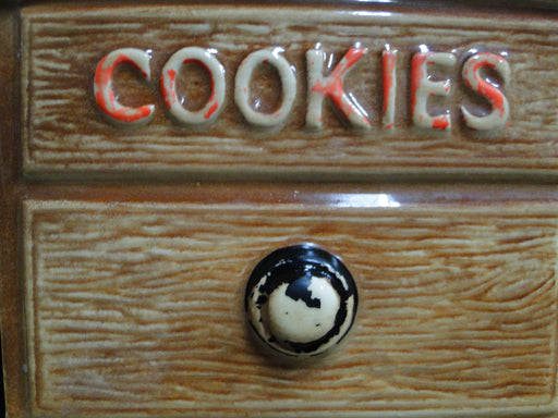 McCoy Cookie Jar: Coffee Grinder Cookie Jar, No Lid, 6 3/4" Tall