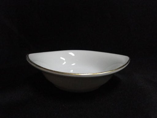 Oriental China, White w/ Gold Trim: Butter Pat, 3 1/2"