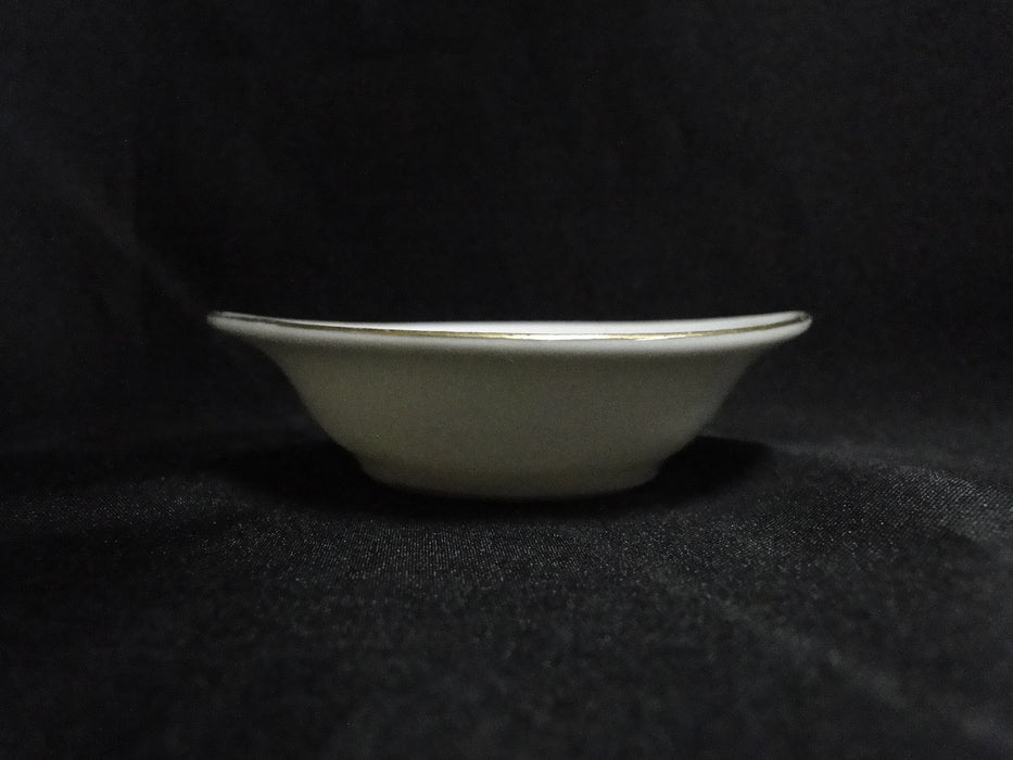 Oriental China, White w/ Gold Trim: Butter Pat, 3 1/2"