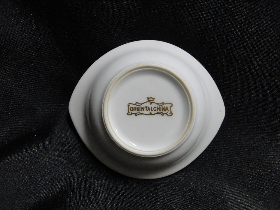 Oriental China, White w/ Gold Trim: Butter Pat, 3 1/2"