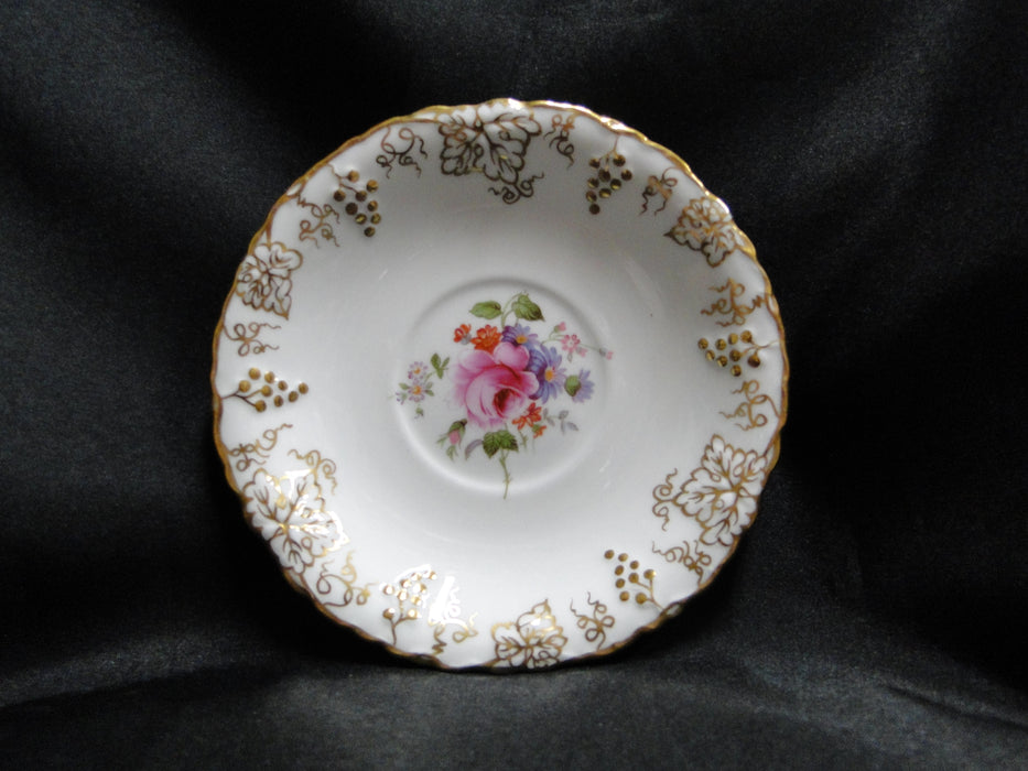 Royal Crown Derby Vine, Florals: Cup & Saucer Set (s), 2 7/8", Lt Discoloration