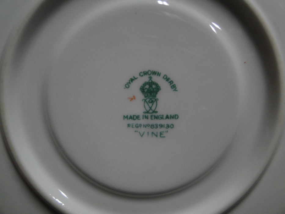 Royal Crown Derby Vine, Florals: Cream Soup & Saucer Set (s), Lt Discoloration