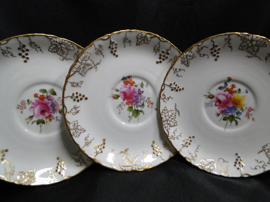 Royal Crown Derby Vine, Florals: Cream Soup & Saucer Set (s), Lt Discoloration