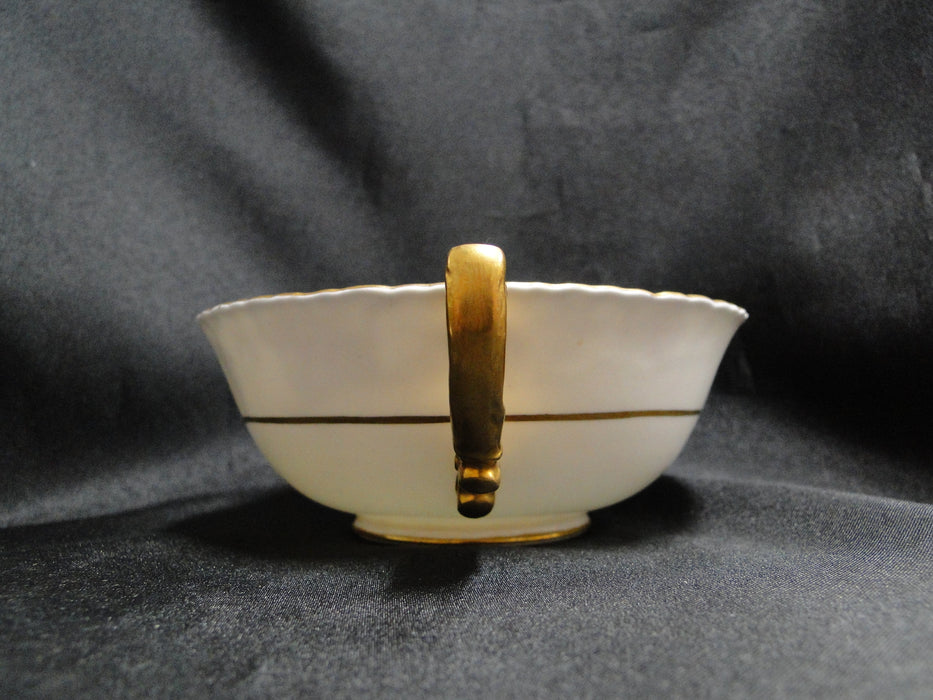 Royal Crown Derby Vine, Florals: Cream Soup & Saucer Set (s), Lt Discoloration