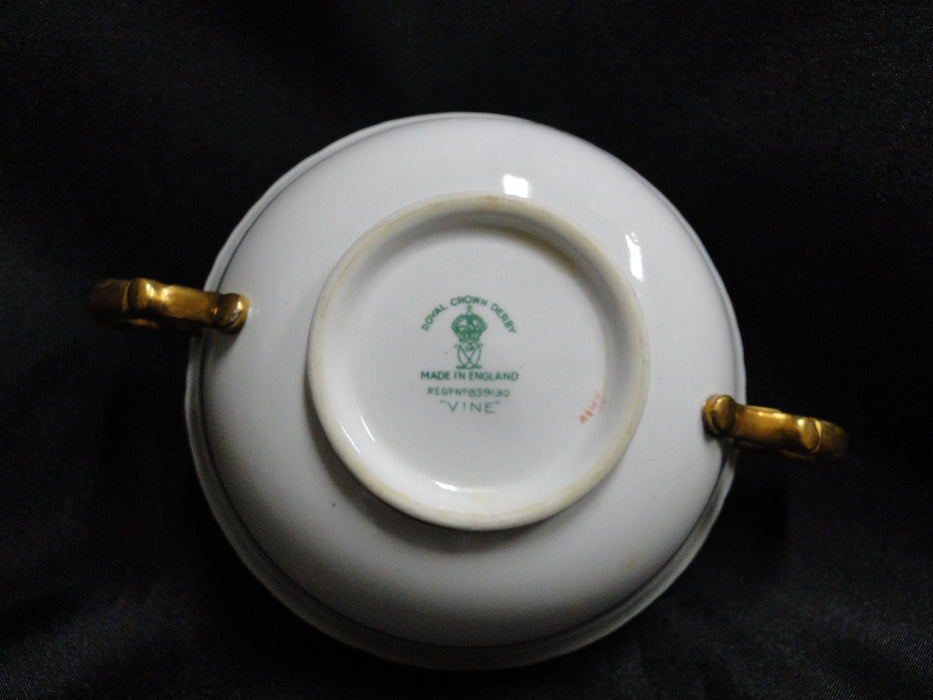 Royal Crown Derby Vine, Florals: Cream Soup & Saucer Set (s), Lt Discoloration