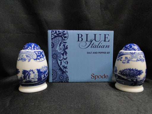 Spode Italian, Blue Scene: NEW Salt & Pepper Shaker Set (s), 3”, Box