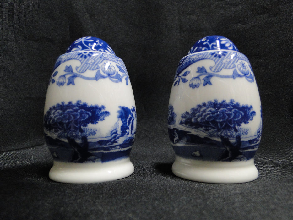 Spode Italian, Blue Scene: NEW Salt & Pepper Shaker Set (s), 3”, Box