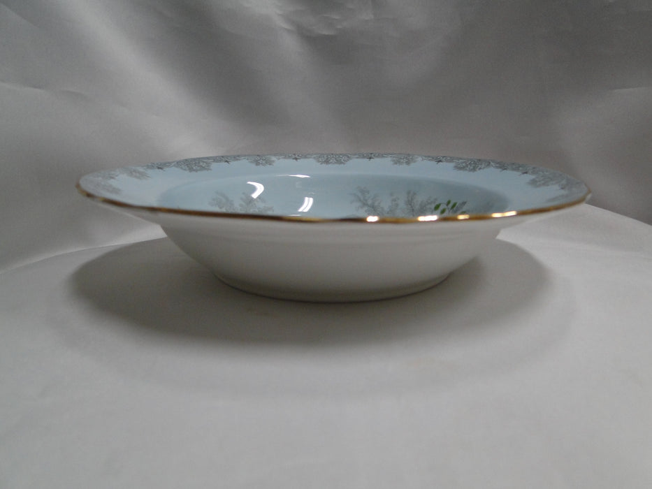 Aynsley Queen's Garden, Light Blue: Rim Soup Bowl (s), 8" x 1 5/8"