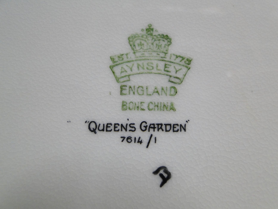 Aynsley Queen's Garden, Light Blue: Rim Soup Bowl, 8" x 1 5/8", Crazing