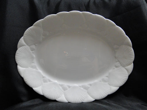 Coalport Oceanside, All White, Embossed Seashells: Serving Platter, 14", As Is