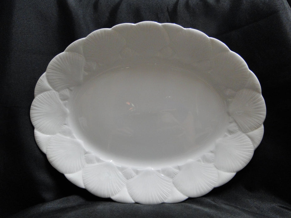 Coalport Oceanside, All White, Embossed Seashells: Serving Platter, 14", As Is