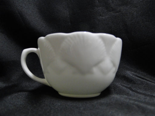 Coalport Oceanside, All White, Embossed Seashells: Cup & Saucer Set (s), 2 1/4"
