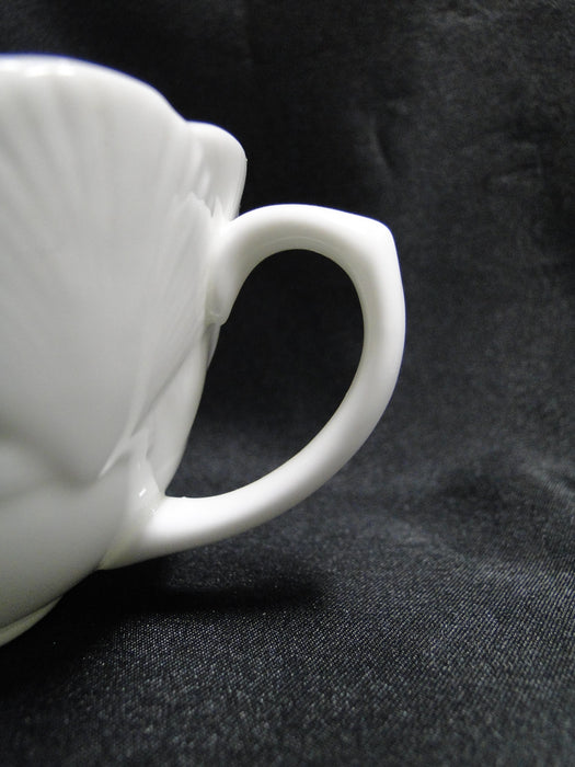 Coalport Oceanside, All White, Embossed Seashells: Cup & Saucer Set (s), 2 1/4"