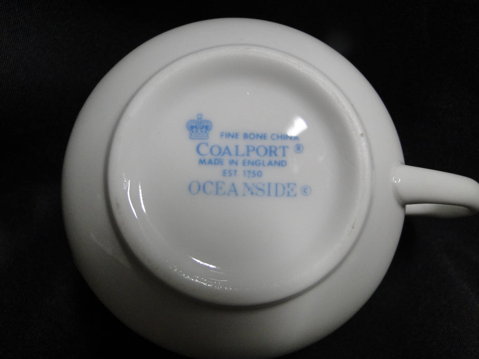 Coalport Oceanside, All White, Embossed Seashells: Cup & Saucer Set (s), 2 1/4"